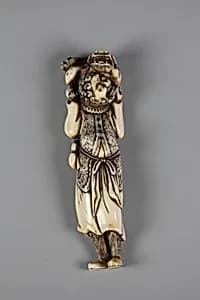 Netsuke of Sennin with Karashishi by Unknown Artist