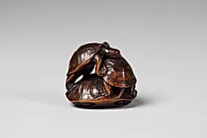 Netsuke of Three Turtles by Unknown Artist