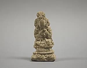 Figure of Guanyin with Parrot by Unknown Artist
