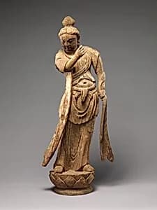 One of a Pair of Attendant Bodhisattvas by Unknown Artist