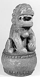 Statuette of Seated Dog by Unknown Artist
