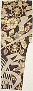 Piece from a Summer Kosode (Katabira) with Kerria Roses (Yamabuki), Flowing Water, and Partial Characters by Unknown Artist