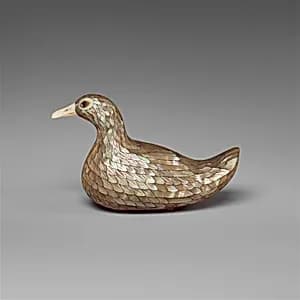 One of a Pair of Boxes in the Shape of Ducks by Unknown Artist