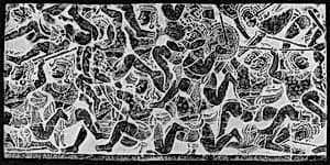 Rubbing of a Scene from the Ramayana by Unknown Artist