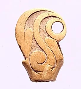 Carved Bone Finial by Unknown Artist
