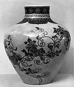 Jar with Scrolling Peony Design by Unknown Artist