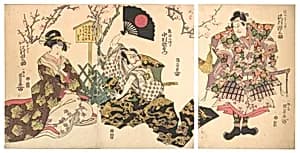 Kabuki Scene at Kumagai's Camp, from the play The Chronicle of the Battle of Ichinotani (Ichinotani futaba gunki) by Utagawa Kunisada