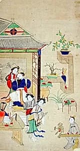 Bo Yi Gao and the White Gibbon Entertain King Zhou by Unknown Artist