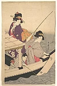 Fishing by Kitagawa Utamaro