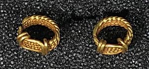 Pair of Earrings, Pennanular Hoop by Unknown Artist