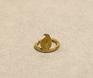 Pair of Ear Ornaments, Pendant Leaf by Unknown Artist