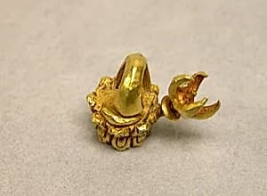 Ear Ornament, Double Lotus by Unknown Artist