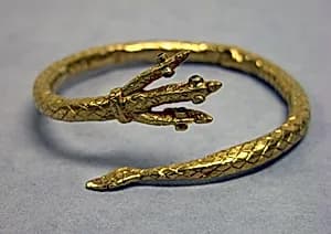 Bracelet with Three-Headed Snake by Unknown Artist
