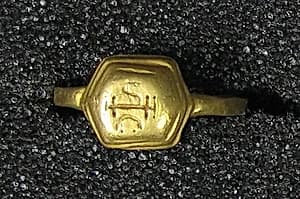 Ring with Rectangular Bezel by Unknown Artist