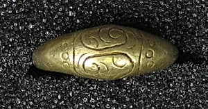 Ring Cast with Incised Scrolls by Unknown Artist