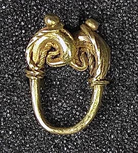 Double Scroll Fertility Earring by Unknown Artist
