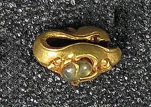 Pair of Earrings with Colored Stones by Unknown Artist