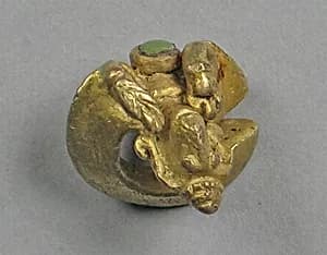Ear ornament , Garuda, Meru by Unknown Artist
