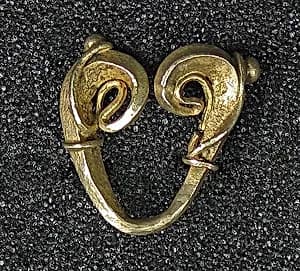 Double Scroll Fertility Earring by Unknown Artist