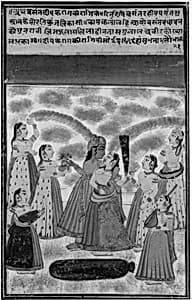 Krishna and Radha Celebrating Holi by Unknown Artist