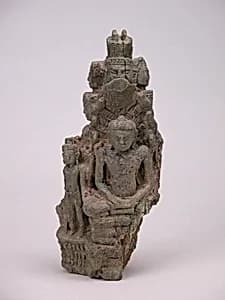 Seated Buddha Protected by Naga (front), Dancing Multi-Headed Hevajra (back) by Unknown Artist