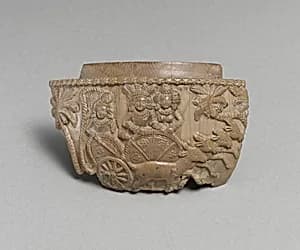 The Moon God Chandra(?) in His Chariot with Wife and Attendant by Unknown Artist