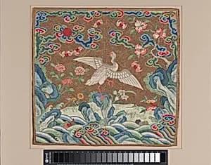 Rank Badge with Bird and Flower Motifs by Unknown Artist