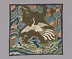 Rank Badge with Silver Pheasant by Unknown Artist