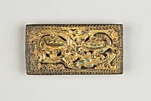 Belt Plaque with Dragon and Tortoises by Unknown Artist