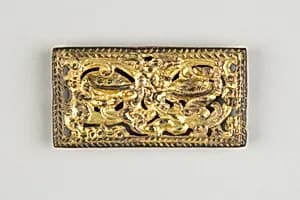 Belt Plaque with Dragon and Tortoises by Unknown Artist