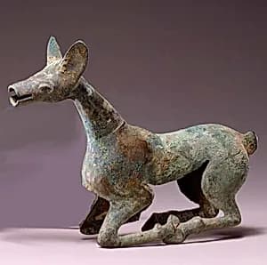 Yoke Ornament Shaped as Recumbent Deer by Unknown Artist