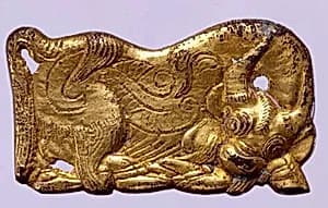 Belt Buckle with Bovine by Unknown Artist