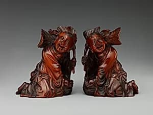Boys with leaves and boxes by Unknown Artist