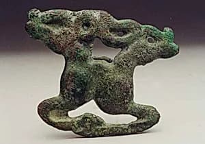 Garment Plaque in the Shape of Deer by Unknown Artist