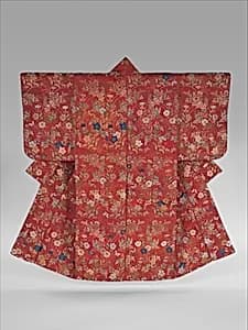 Noh Robe (Karaori) with Autumn Grasses and Butterflies by Unknown Artist