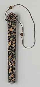 Fan Case with Bottle Gourds and Vines by Unknown Artist