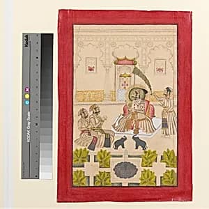 Maharana Amar Singh II Is Shown Two Silver Elephants by Stipple Master