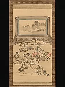The Eight Immortals of the Wine Cup by Tani Bunchō