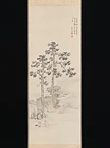 Sampling Tea beneath the Wu Trees by Nakabayashi Chikutō