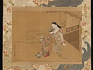 Courtesan Enjoying a Cool Summer
 Evening by Ogawa Haritsu (Ritsuō)