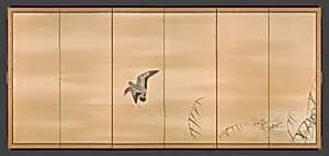 Goose and Reeds; Willows in the Moonlight by Maruyama Ōkyo 円山応挙