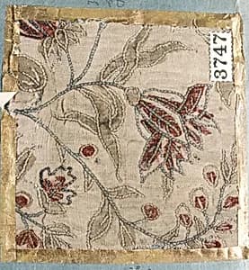 Textile Sample from Sample Book by Unknown Artist