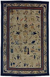 Rug with the "Hundred Antiques" by Unknown Artist