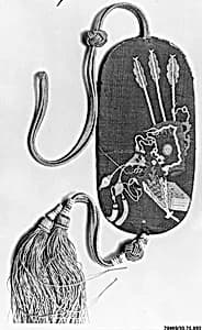 Eyeglass Case with Banner and Books by Unknown Artist