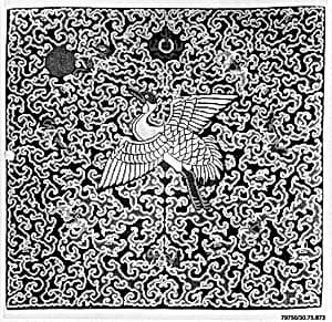 Rank Badge with Crane by Unknown Artist