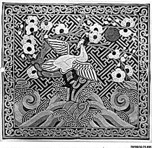 Woman's Rank Badge with Egret by Unknown Artist