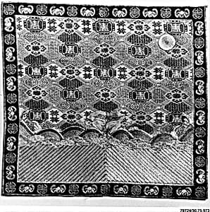 Rank Badge with Diaper Pattern and Wave Design by Unknown Artist