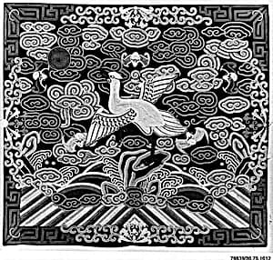 Woman's Rank Badge with Egret by Unknown Artist