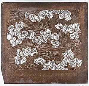 Stencil with Pattern of Ivy Leaves on Water by Unknown Artist