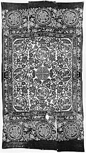 Center Panel of Coverlet Top by Unknown Artist